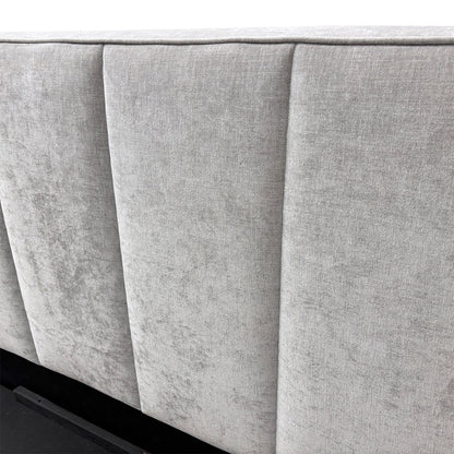 'Telosa' Grey Fabric End Lift Electric Ottoman Bed Frame with Headboard