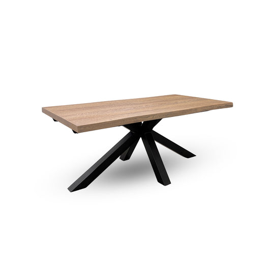 'Saturn' Solid Oak Large Live Edge Dining Table 180cm