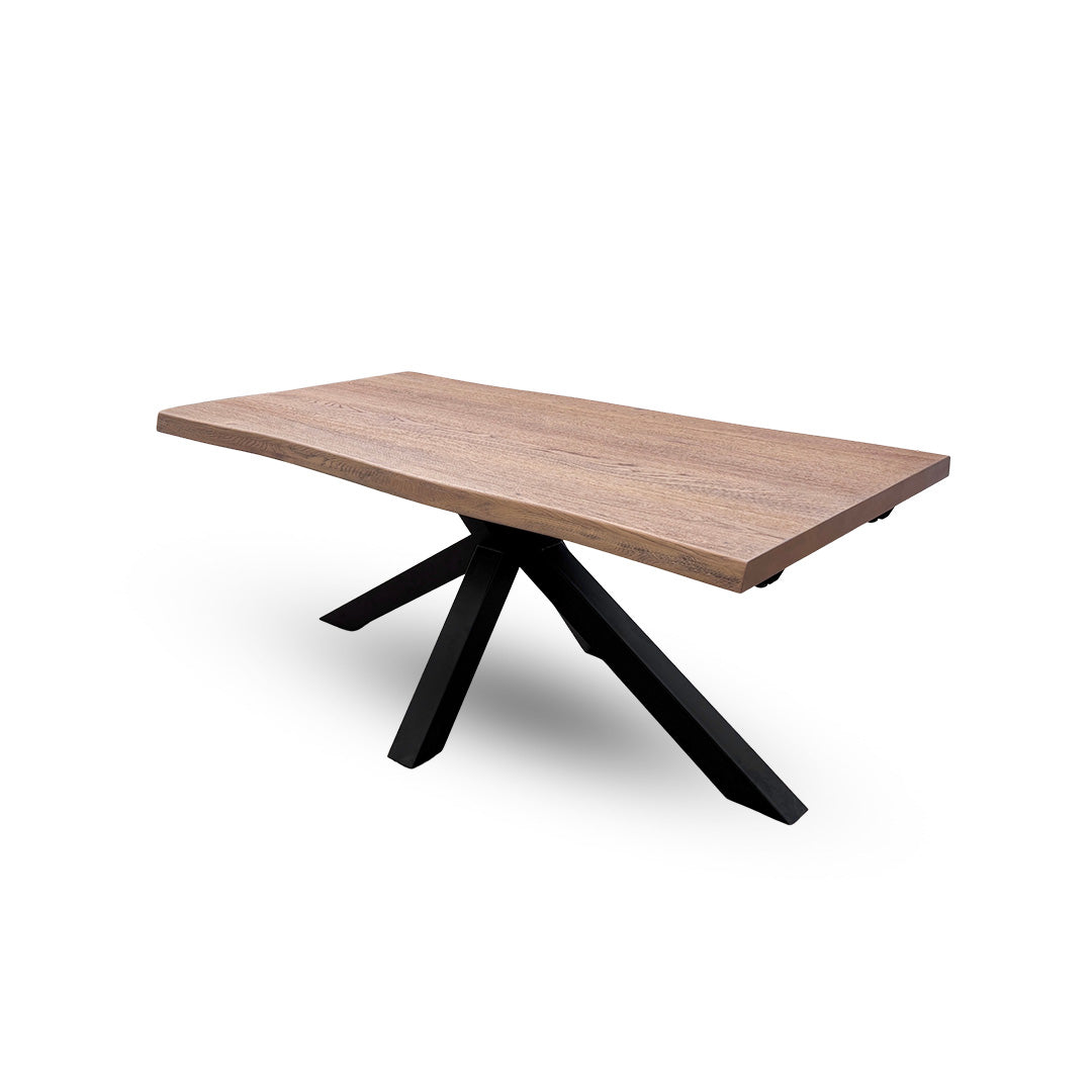 'Saturn' Solid Oak Large Live Edge Dining Table 180cm