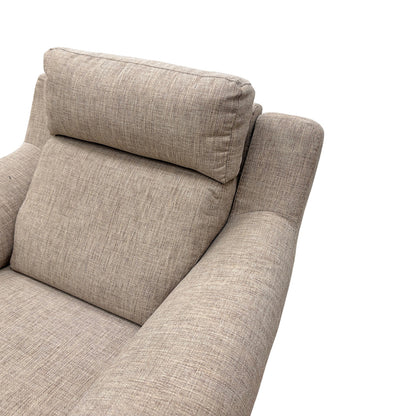'Tosca' Oatmeal Tight Weave Fabric Armchair