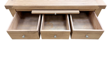 'Delaney' Natural Oak Coffee Table with 3 Drawers