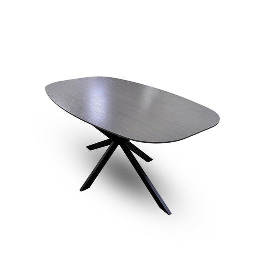 'Sadia' Smoked Oak Oval Dining Table