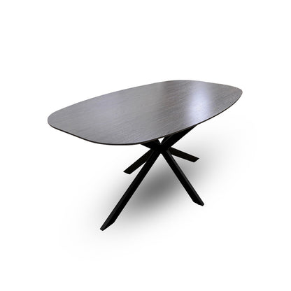 'Sadia' Smoked Oak Oval Dining Table