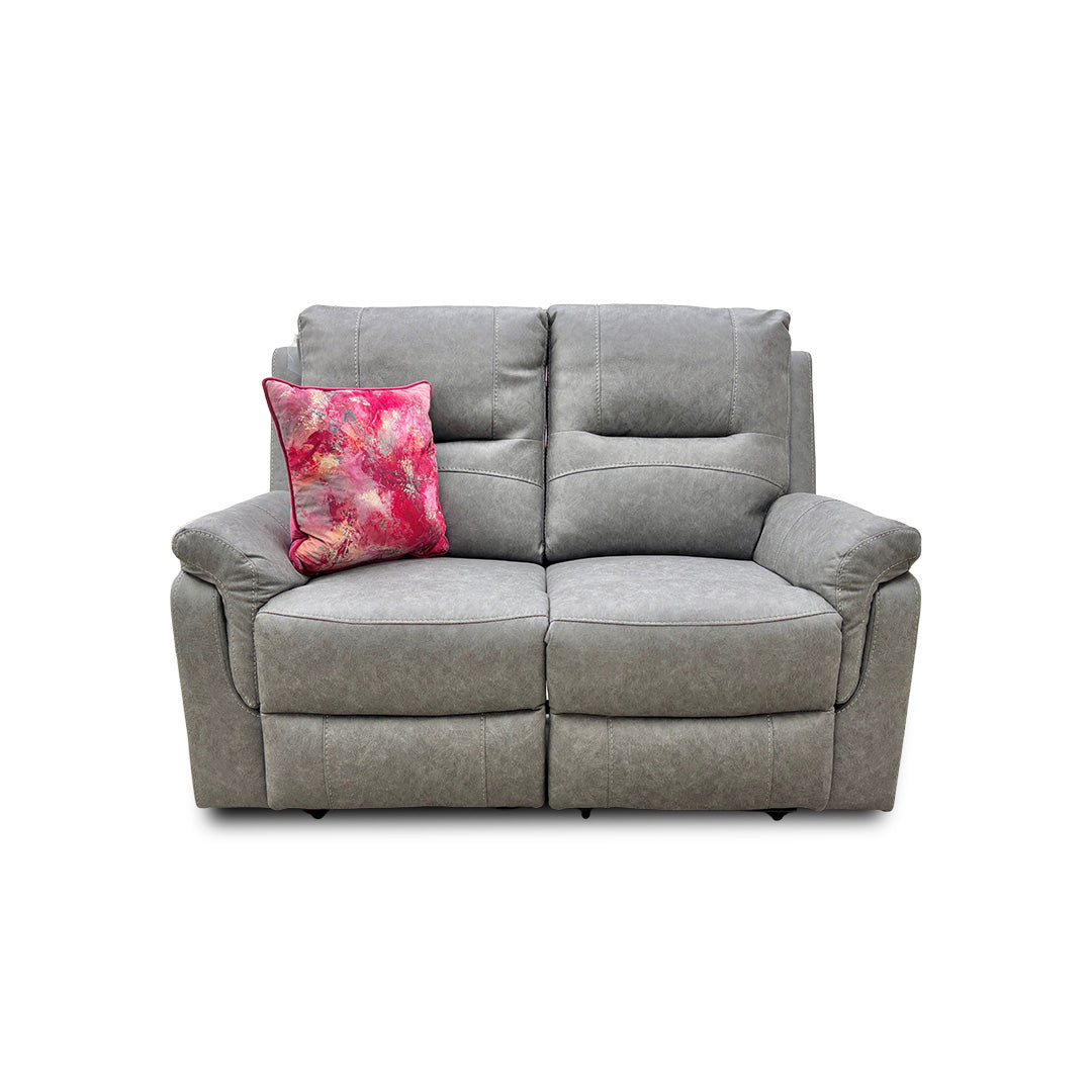'Ranger' Grey Endurance Fabric Manual Recliner 2 Seater Sofa