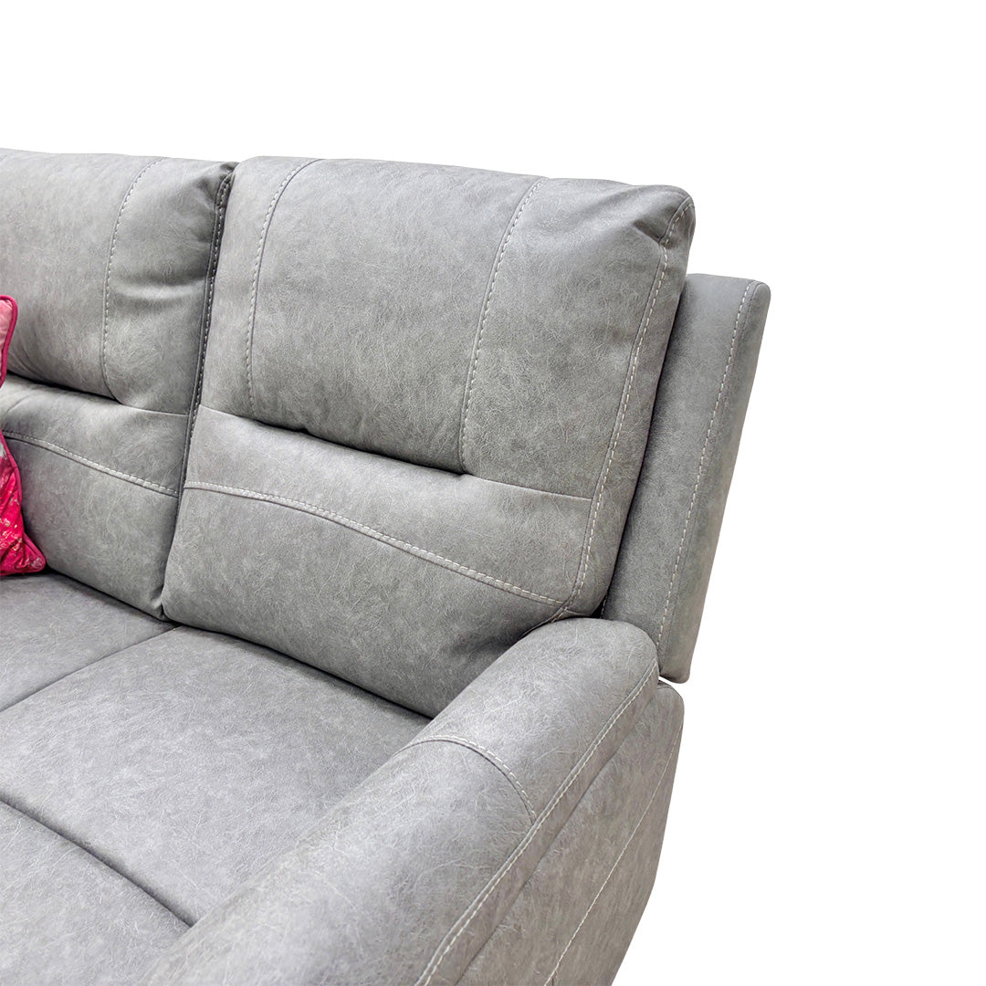 'Ranger' Grey Endurance Fabric Manual Recliner 2 Seater Sofa