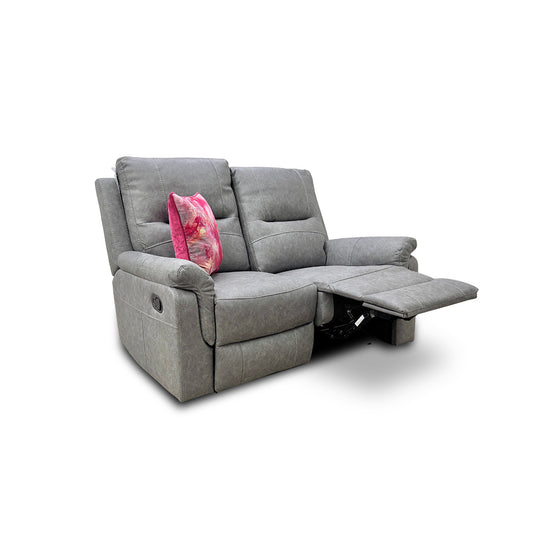 'Ranger' Grey Endurance Fabric Manual Recliner 2 Seater Sofa