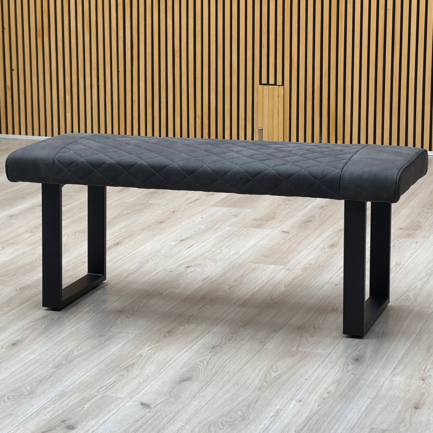 ‘Warrior' Grey Fabric Standard Dining Bench Furniture Village