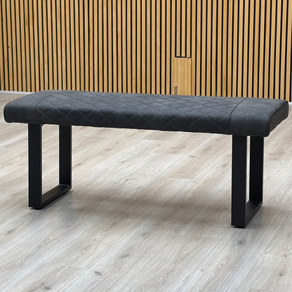 ‘Warrior' Grey Fabric Standard Dining Bench Furniture Village