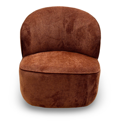 ‘Edie’ Rust Fabric Swivel Accent Chair