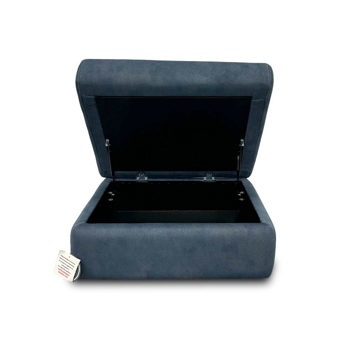 G Plan ‘Thornbury’ Stingray Indigo A125 Velvet Storage Footstool