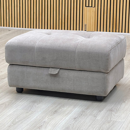 ‘Dinky’ Manhattan Nutmeg Fabric Large Storage Footstool Furniture Village