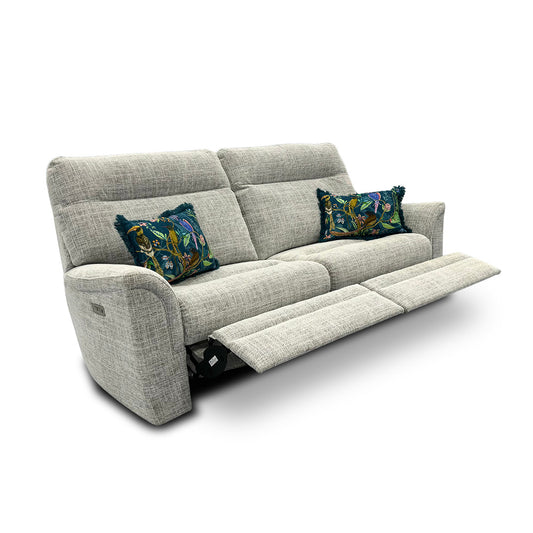 Parker Knoll ‘Hudson 23’ Dash Stone 001497-0040 Large 2 Seater Fabric Power Recliner Sofa