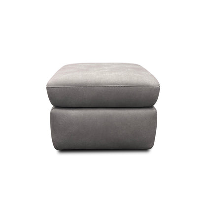 'Cinemax' Nappa Grey Velvet Storage Footstool