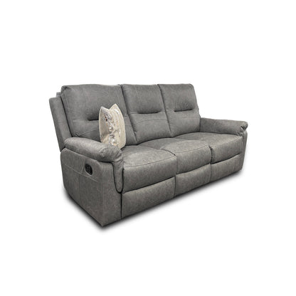 'Ranger' Grey Endurance Fabric Manual Recliner 3 Seater Sofa