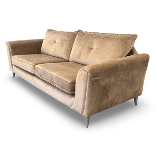 ‘Alyssia’ Latte Self Piped Formal Back 4 Seater Sofa