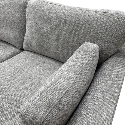 'Essie' Silver Essie Body Woven Fabric Double Ended Chaise Sofa