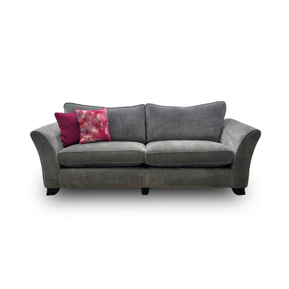 'Sasha' Zara Seal Fabric 4 Seater Classic Back Split Frame Sofa