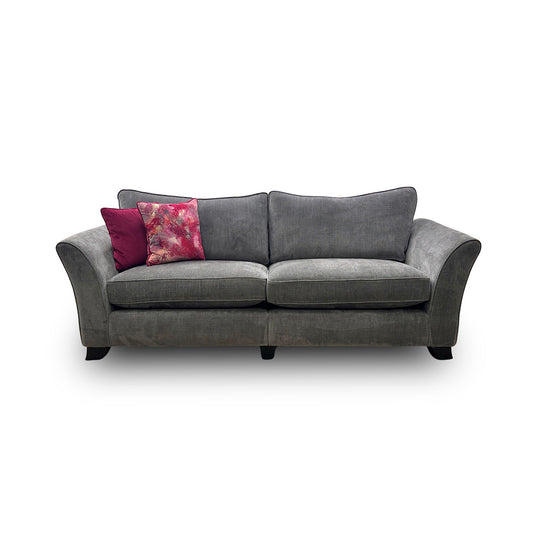 'Sasha' Zara Seal Fabric 4 Seater Classic Back Split Frame Sofa