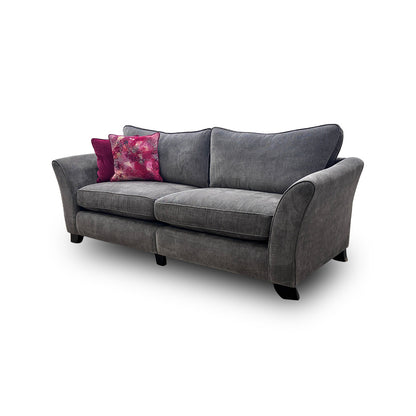 'Sasha' Zara Seal Fabric 4 Seater Classic Back Split Frame Sofa