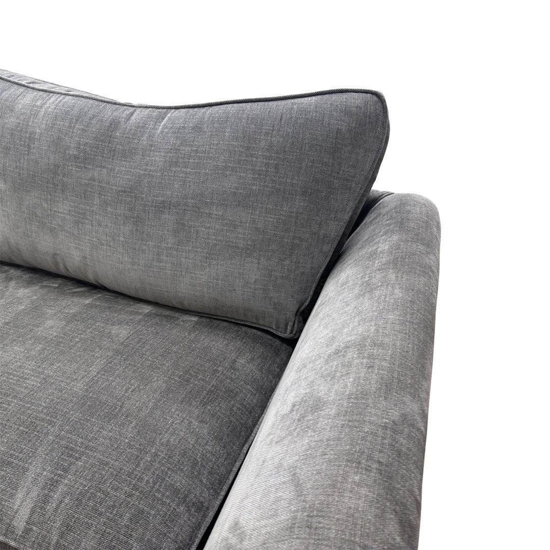 'Sasha' Zara Seal Fabric 4 Seater Classic Back Split Frame Sofa
