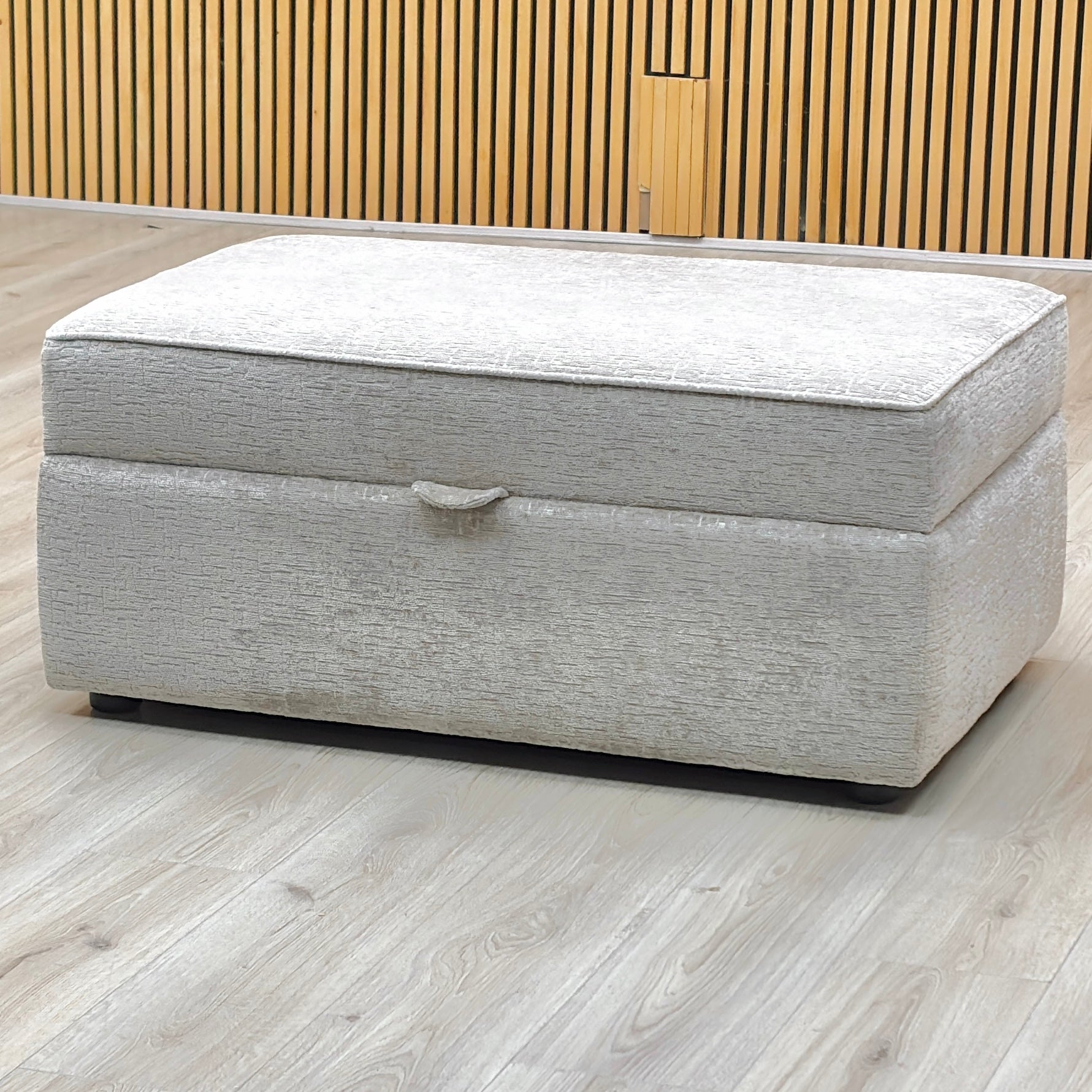 ‘Sasha’ Alexandra Truffle Fabric Large Storage Footstool Furniture Village