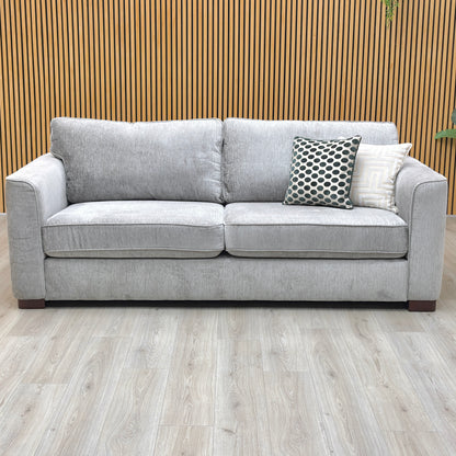 'Elora’ Warm Grey Fabric Set - 4 Seater + Large Armchair Sofa Set