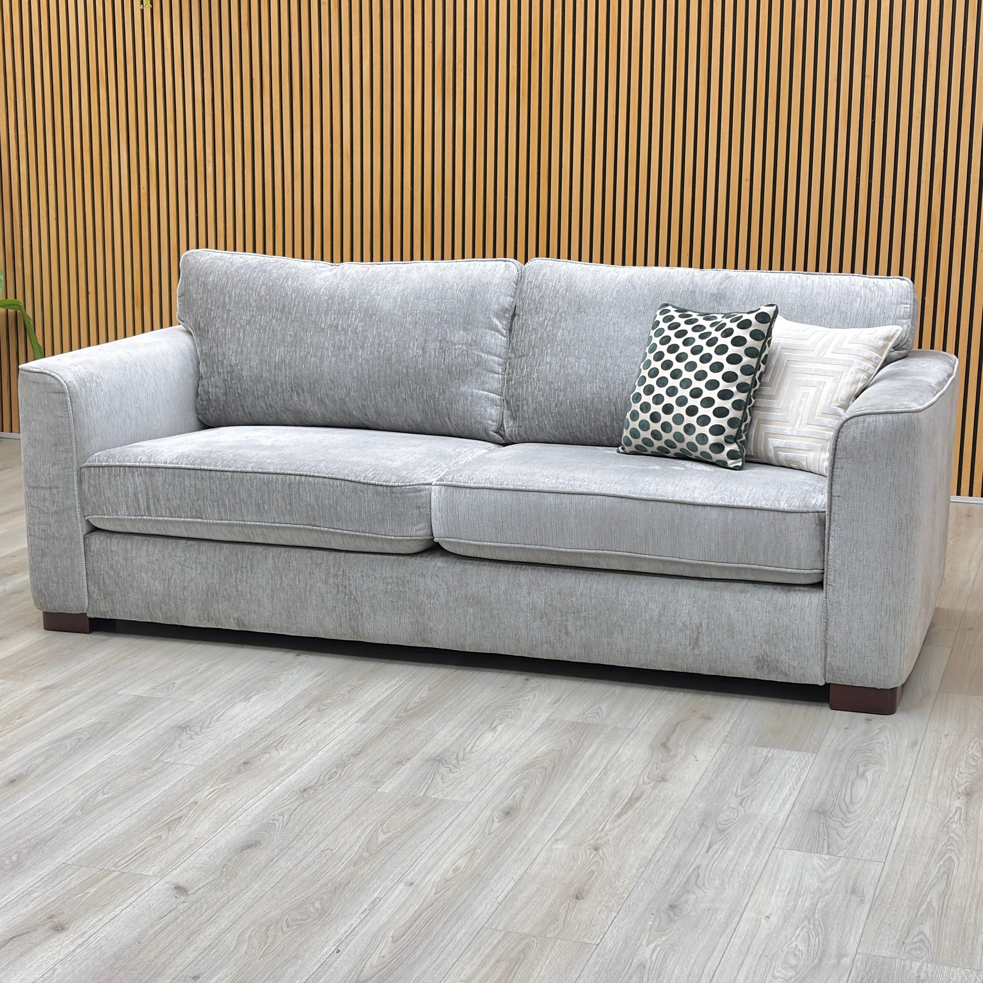'Elora’ Warm Grey Fabric 4 Seater Sofa Furniture Village