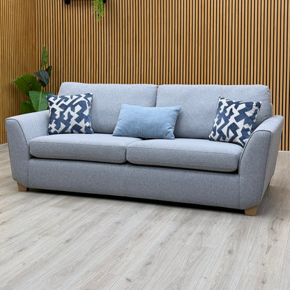 ‘Orlby’ Silver Benita Fabric 4 Seater Sofa