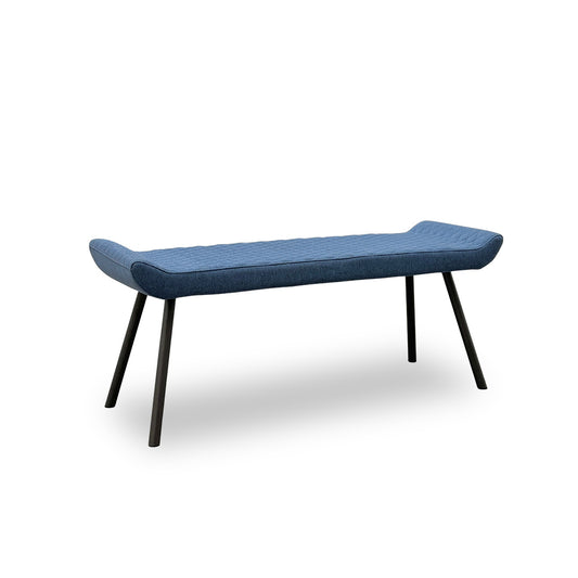'Rocket' Mineral Blue Fabric Low Dining Bench
