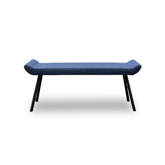 'Rocket' Mineral Blue Fabric Low Dining Bench