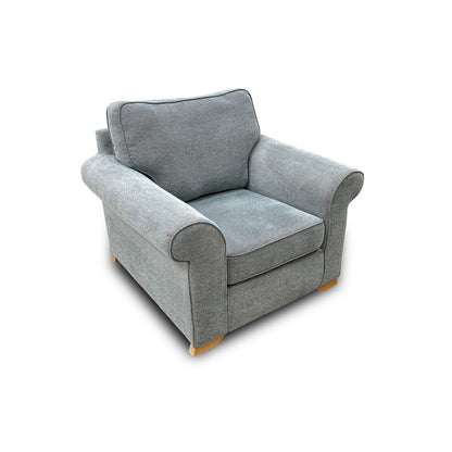 'Ashford' Cherub Duck Egg All Over Fabric Armchair