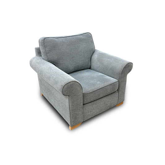 'Ashford' Cherub Duck Egg All Over Fabric Armchair