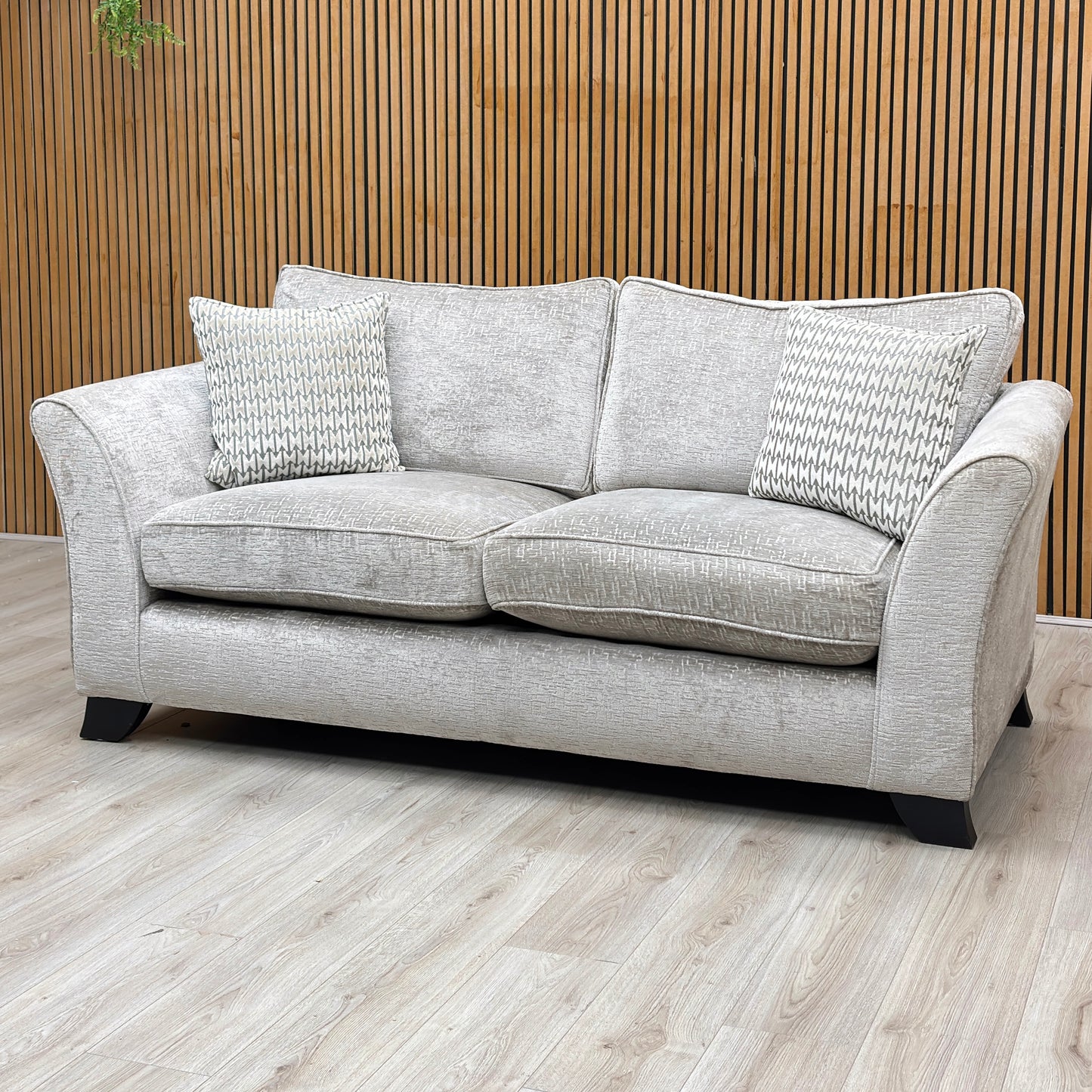 ‘Sasha’ Alexandra Truffle Chenille Fabric 3 Seater Sofa Furniture Village
