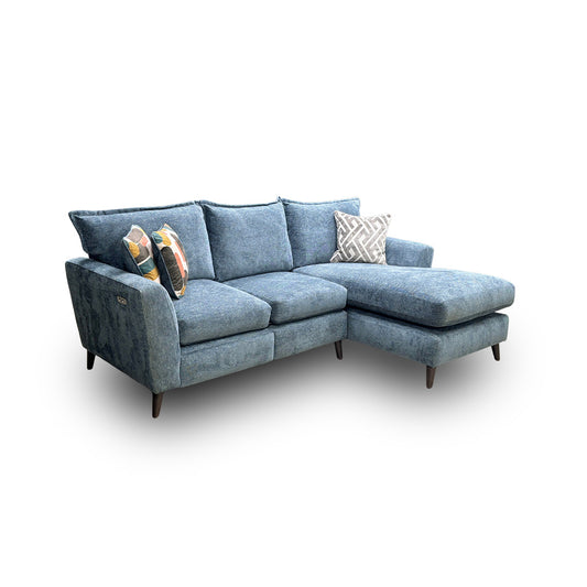 'Sofia' Marlon Atlantic Wf Fabric Right Hand Facing Power Recliner Corner Sofa with Chaise End