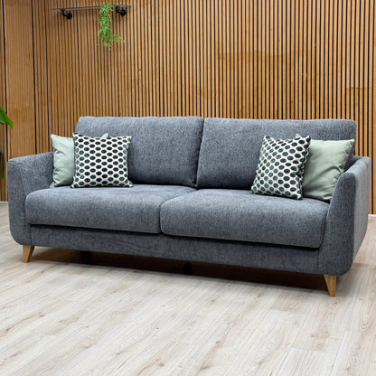 ‘Lauren’ Dark Grey Boucle Fabric Grande Sofa