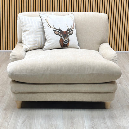 'Plumpton' Sahara Beige Chenille Fabric Armchair Very.com