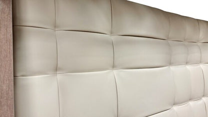 ALF ‘Parma’ Dark Oak High Gloss Frame with Leather Headboard - Super King
