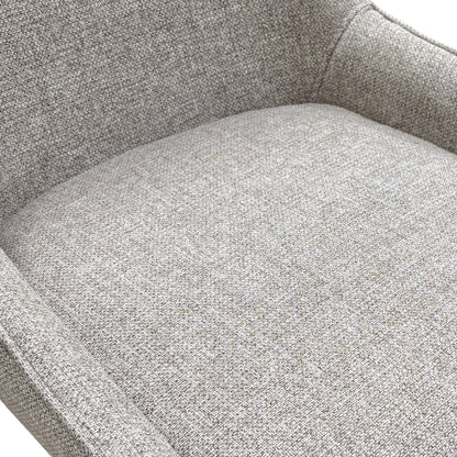 ‘Pierre’ Latte Tight Weave Fabric Dining Chairs - Set of 4