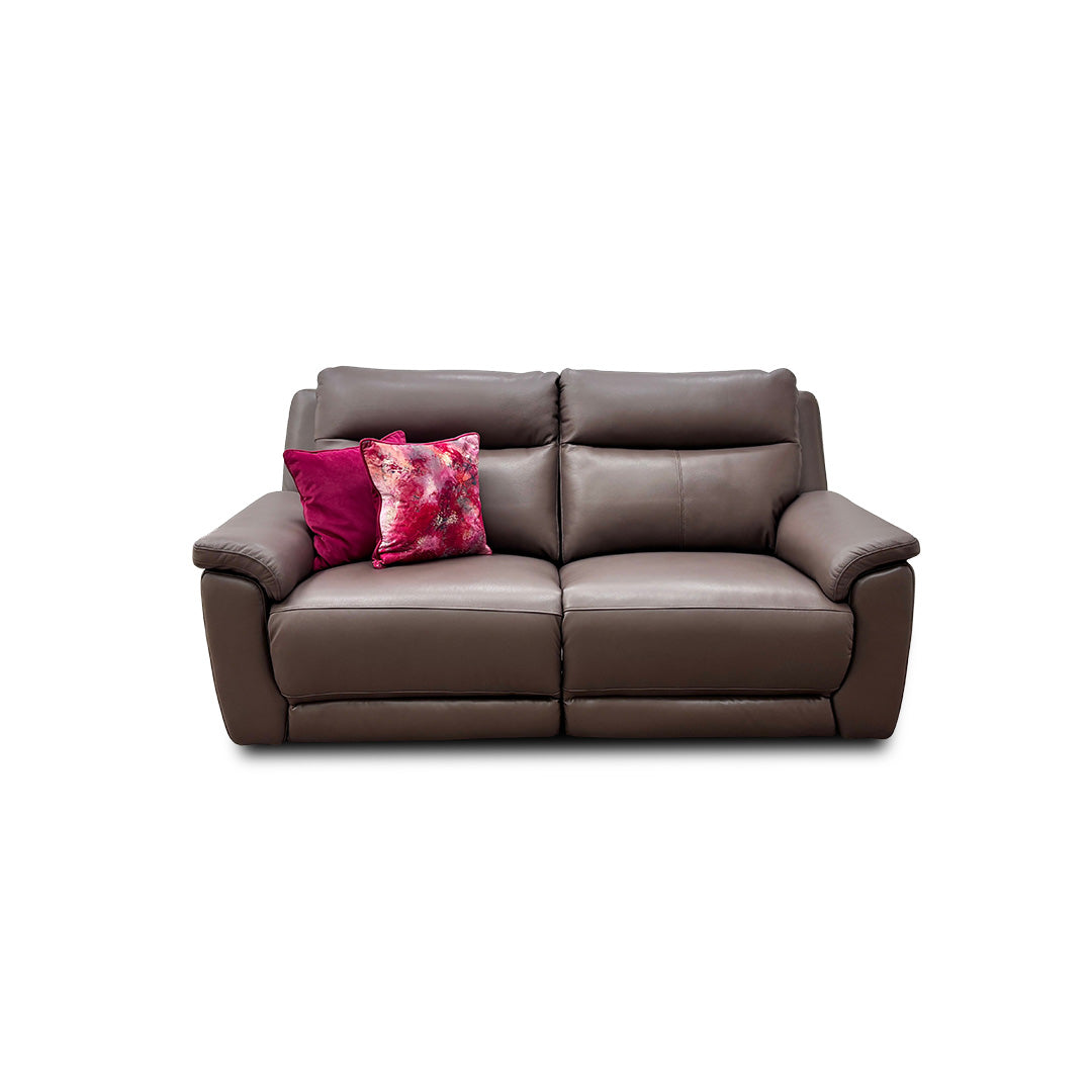 ‘Bobby’ Leather Cat-35/04 Oyster 3 Seater Power Recliner Sofa