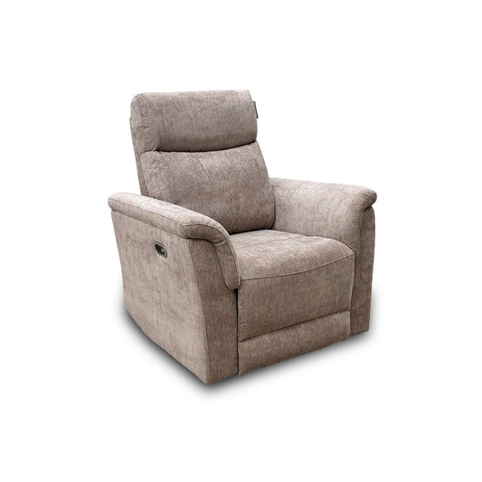 ‘Maude’ Mocha Tight Weave Fabric Power Recliner Chair