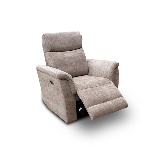 ‘Maude’ Mocha Tight Weave Fabric Power Recliner Chair