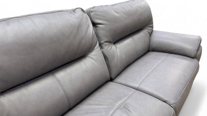 G Plan ‘Seattle’ Capri Grey Leather Power Recliner 3 Seater Sofa