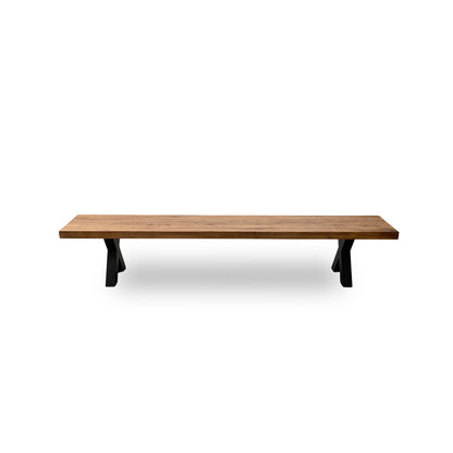 Bodahl 'Loki' 06 Old Bassano Solid Oak 240cm Dining Bench with X-Shaped Legs