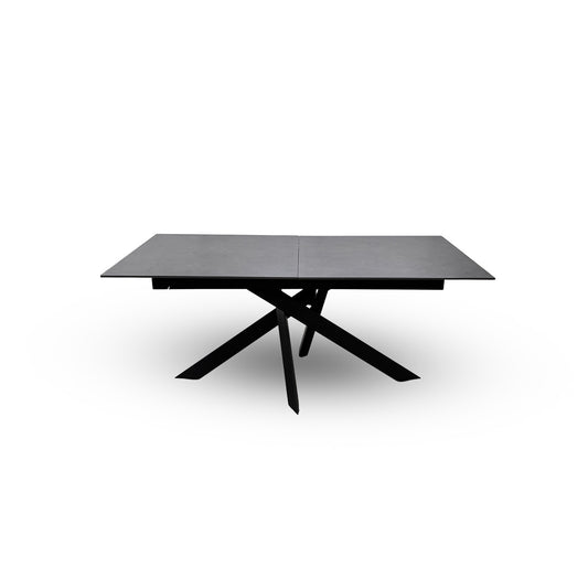 'Warrior' Grey Sintered Stone Extending Dining Table