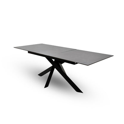 'Warrior' Grey Sintered Stone Extending Dining Table