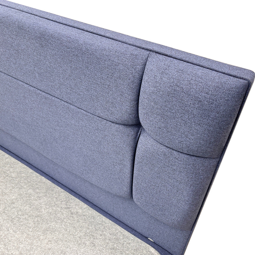‘Pavia’ Sapphire Fabric Divan Bed Base + Floor Standing Headboard - King
