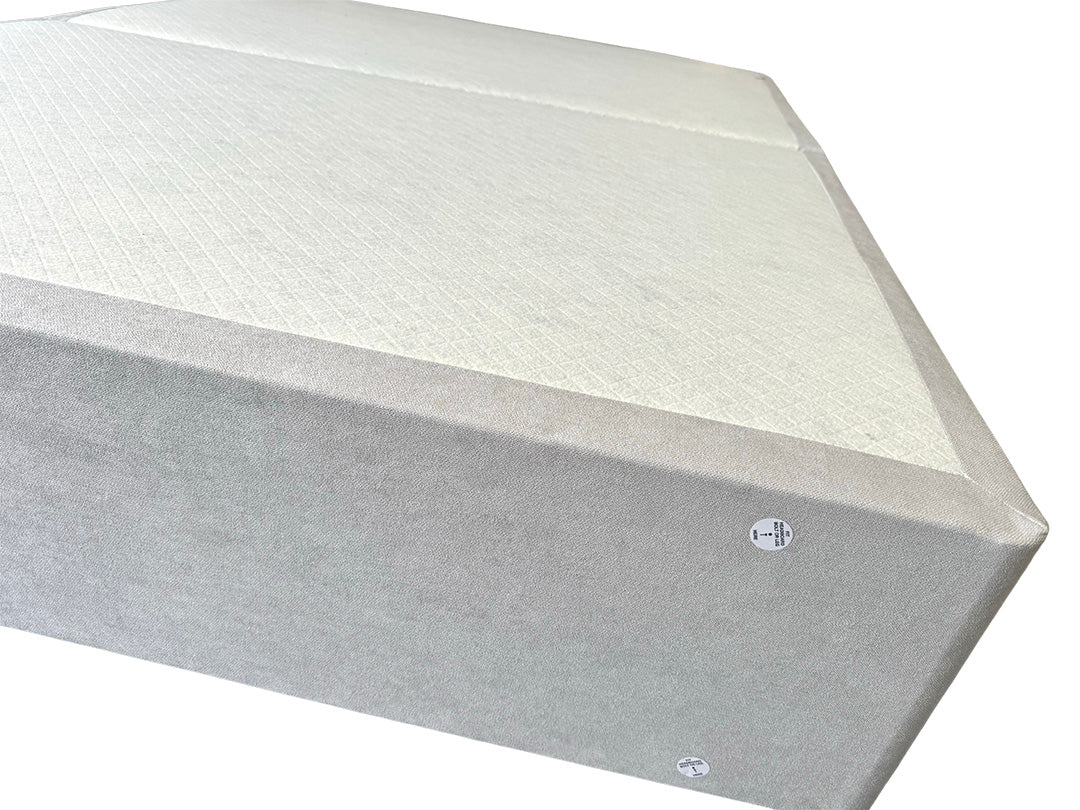 'Roma' Silver Velvet Divan Base + Headboard - Double