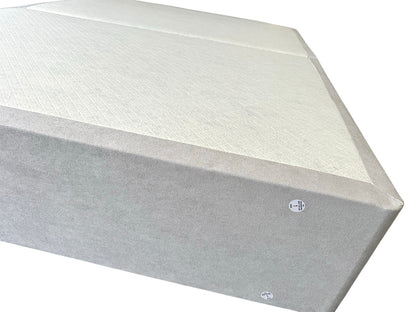 'Roma' Silver Velvet Divan Base + Headboard - Double