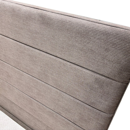 'Trio’ Khaki Fabric 2 Draw Divan Bed Base + Floor Standing Headboard - King