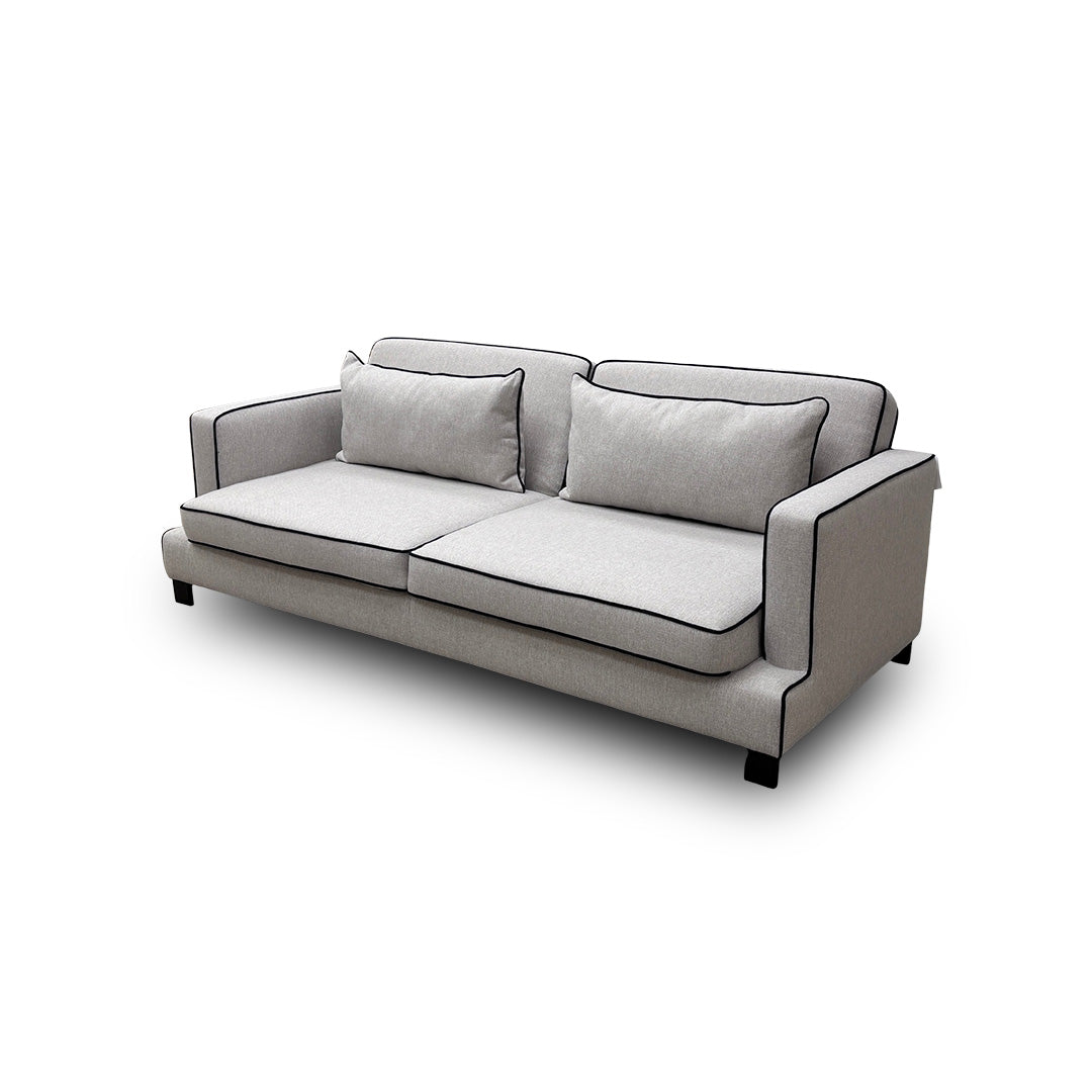 ‘Demure' Silver Demure Textured and Velvet 4 Seater Sofa Bed